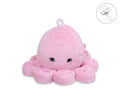 Cuddly octopus with rattle - pink - smooth minky