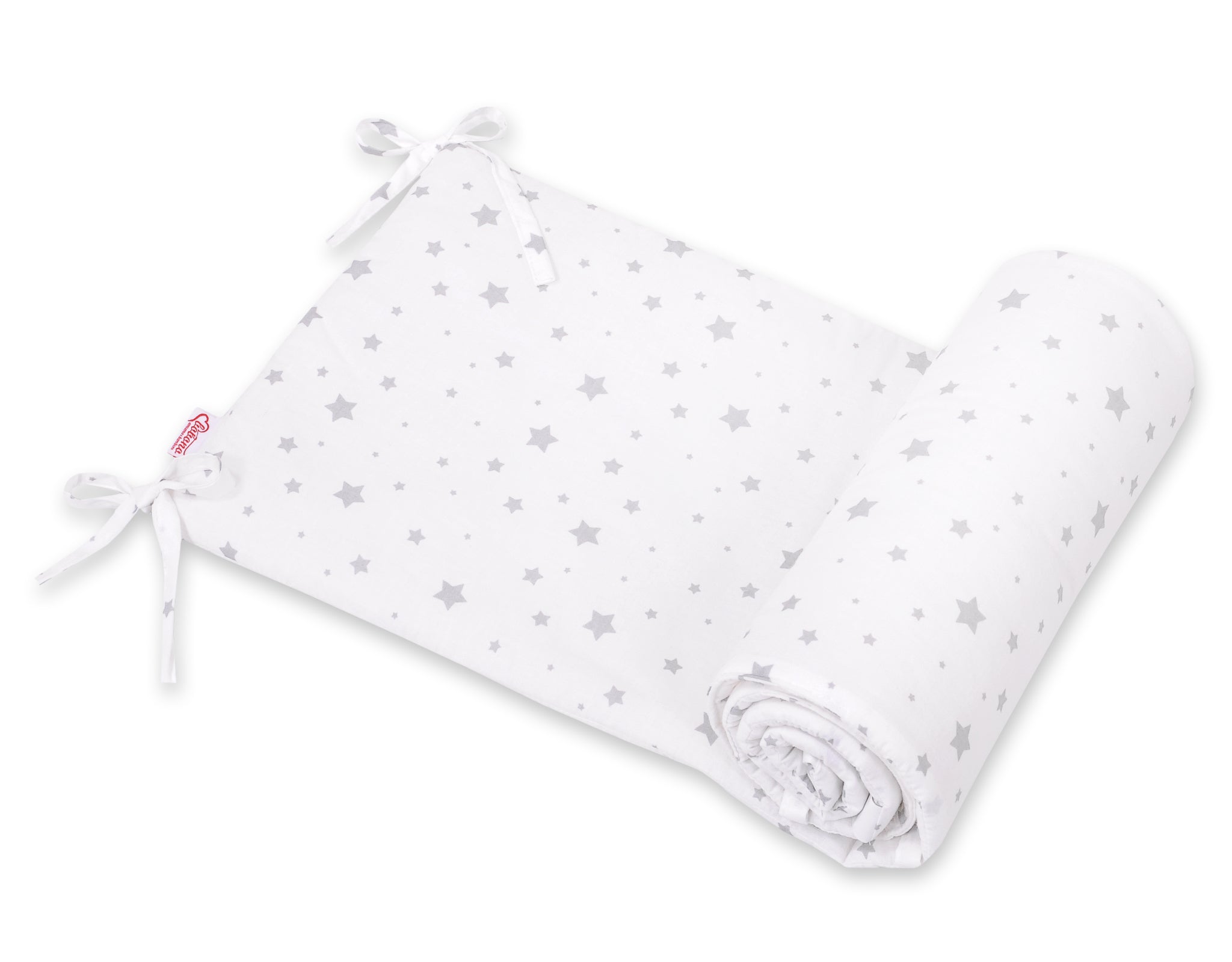 Universal bumper for cot - mini gray stars