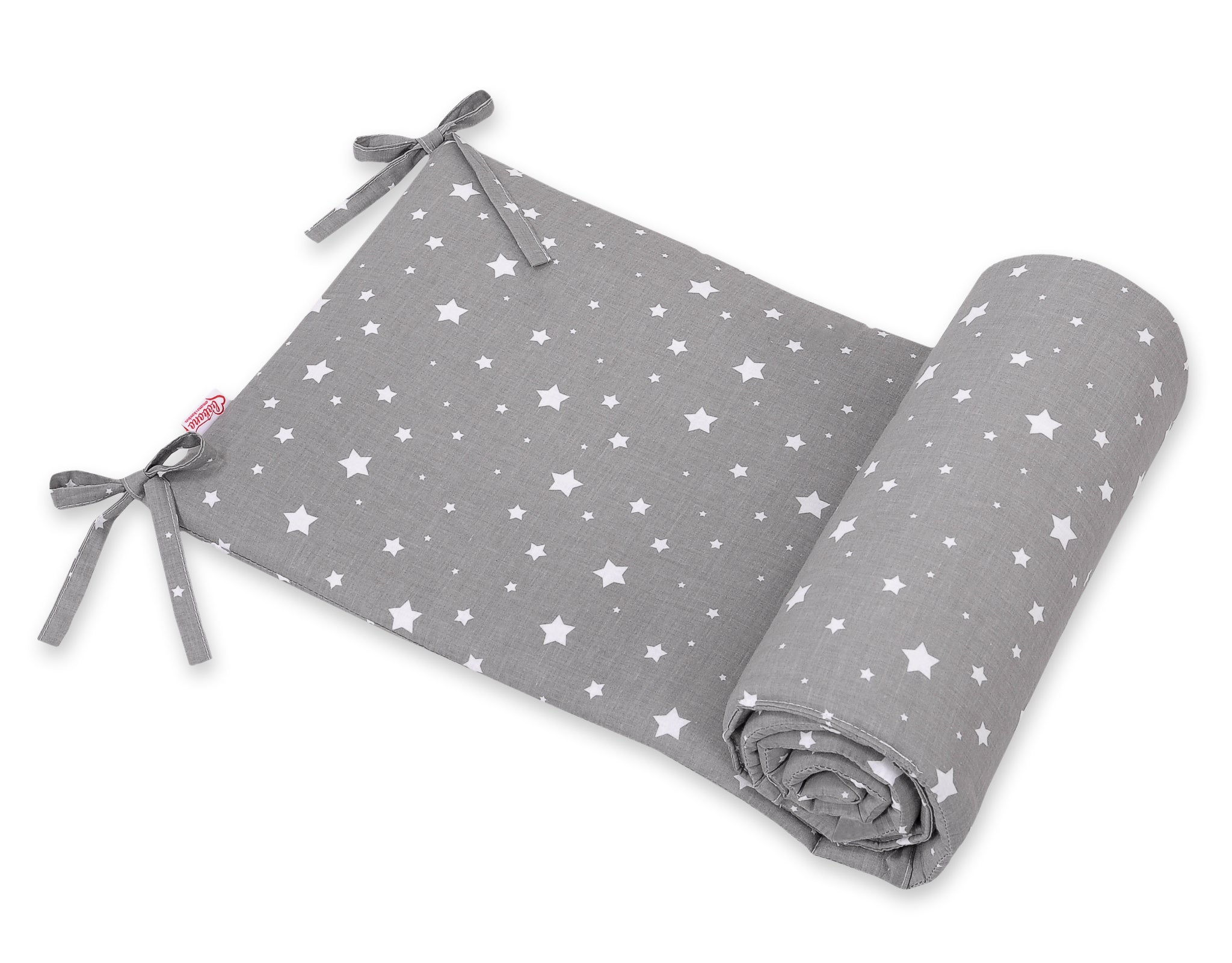 Universal bumper for cot - mini stars white