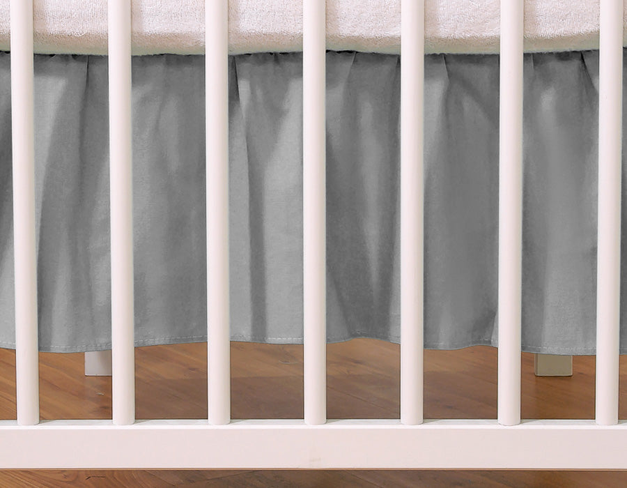 Dust Ruffle-Masking flounce 140x70cm- Hanging Hearts anthracite