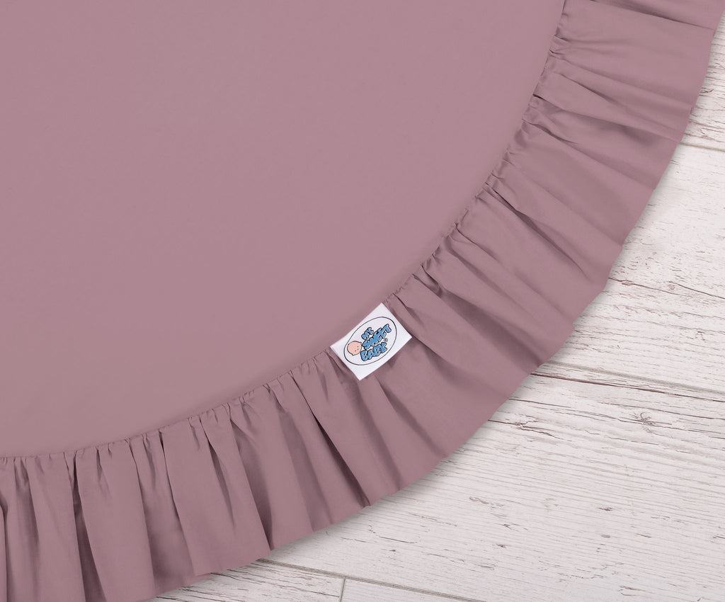 Set: Hanging baldachin for children's room cotton + Floor play mat + pillows - pastel violet