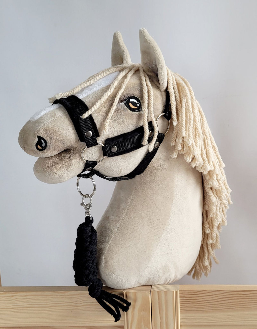 Tether for Hobby Horse made of double-twine cord - black