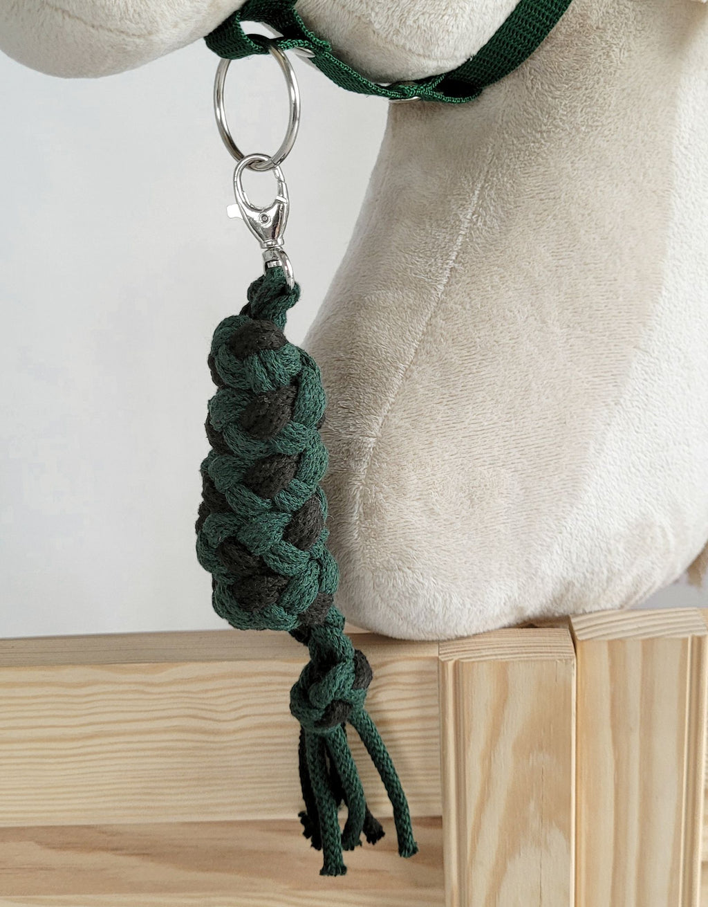 Tether for Hobby Horse made of double-twine cord - bottle green