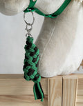 Tether for Hobby Horse made of double-twine cord - black-green
