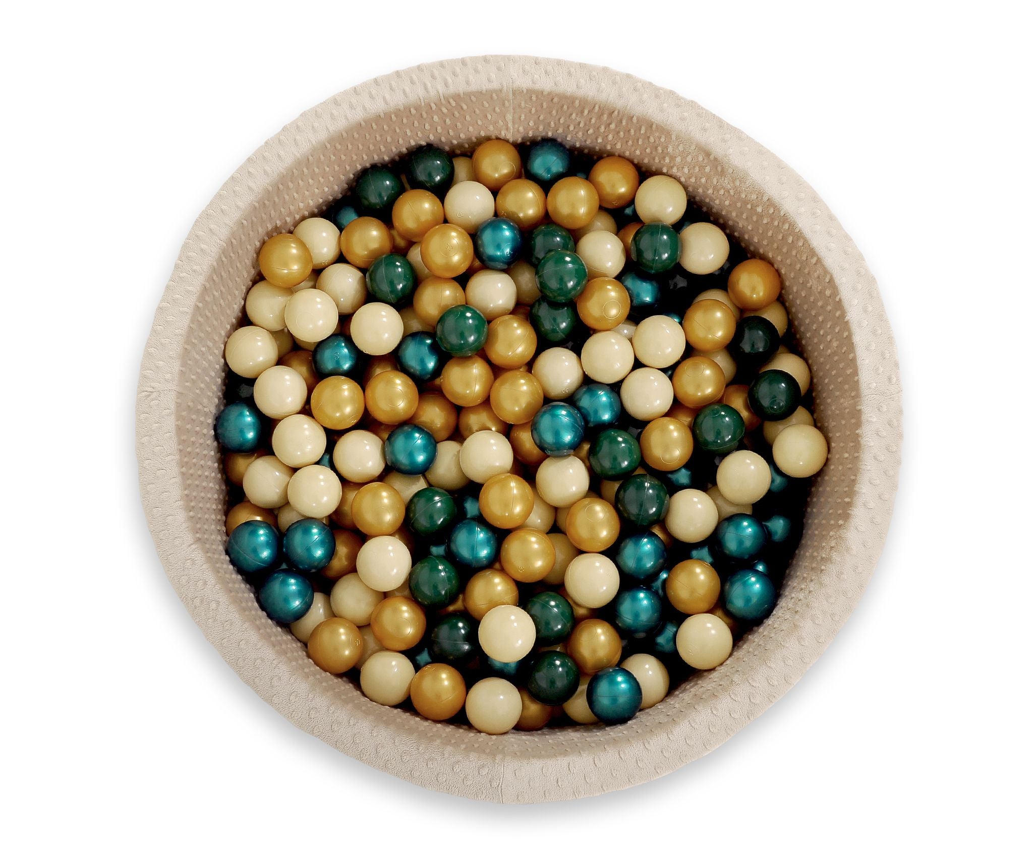 Ball-pit minky H-30 cm with balls 300pcs - beige