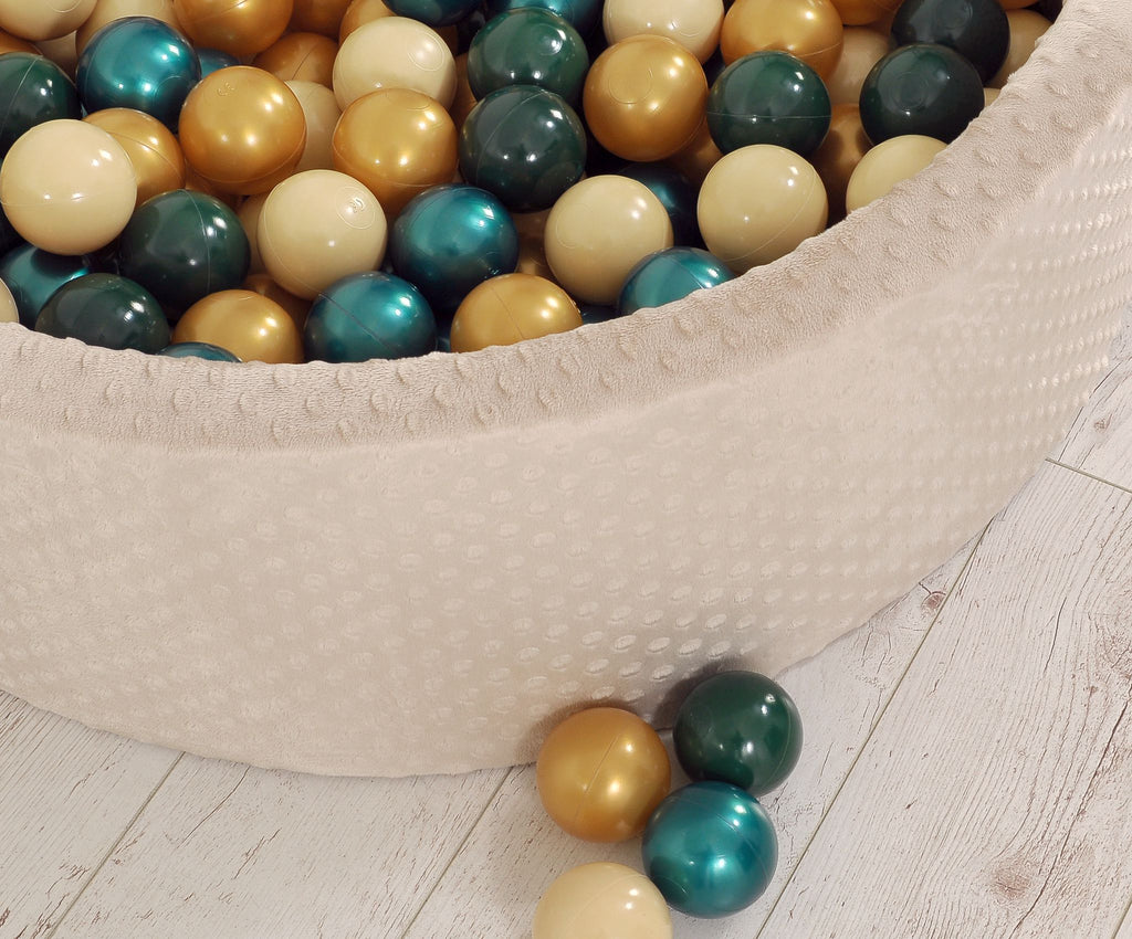 Ball-pit minky H-30 cm with balls 300pcs - beige