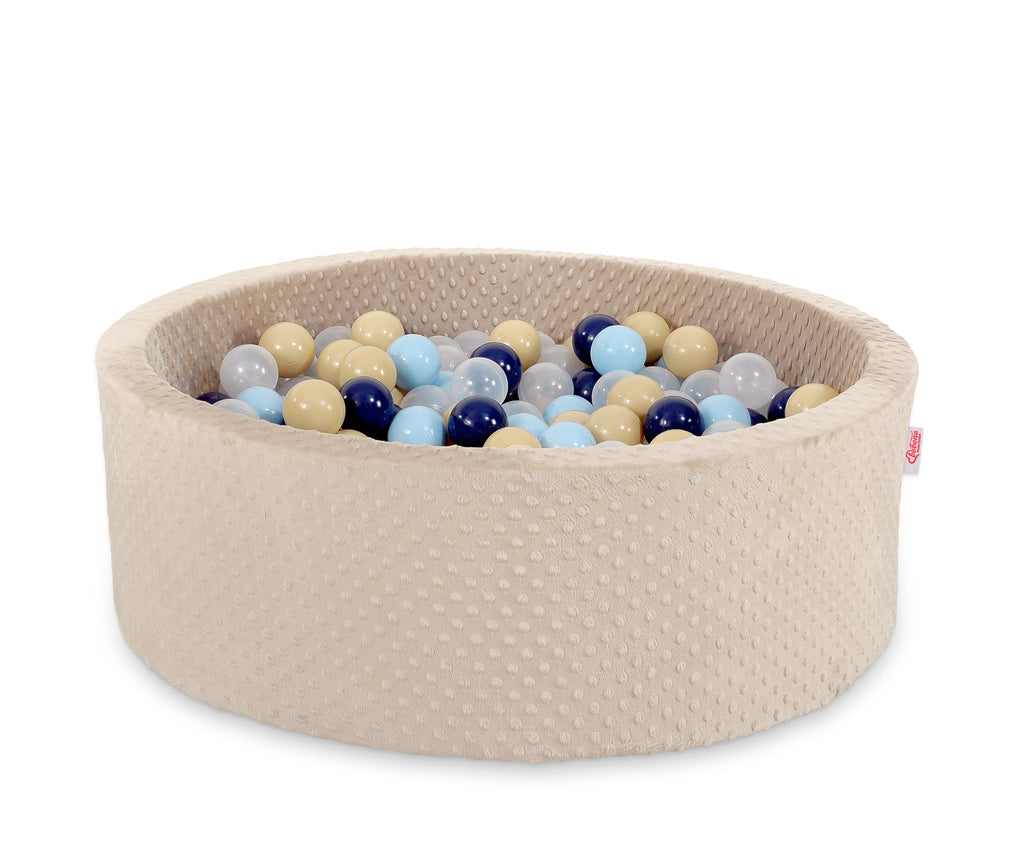 Ball-pit minky H-30 cm with balls 200pcs- beige