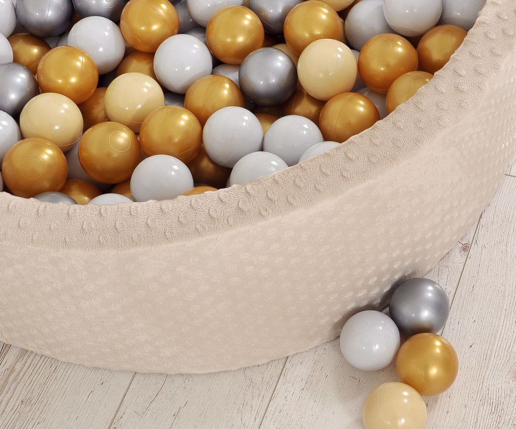 Ball-pit minky H-30 cm with balls 200pcs- beige