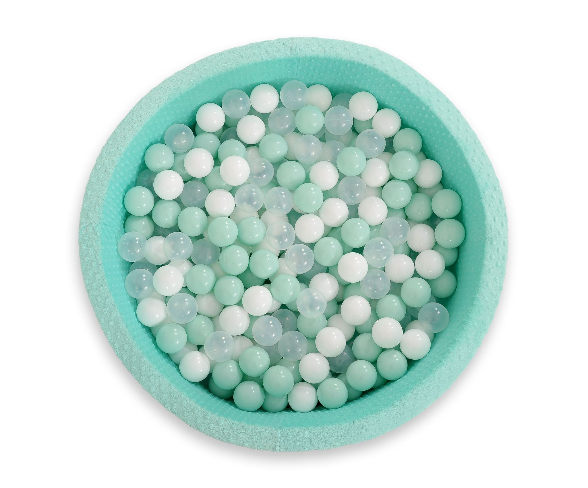 Ball-pit minky H-30 cm with balls 200pcs- mint