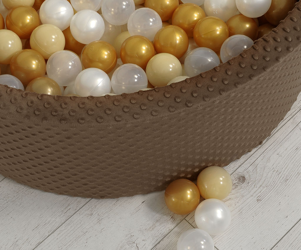 Ball-pit minky H-30 cm with balls 200pcs- chocolate