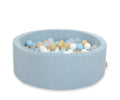 Ball-pit minky H-30 cm with balls 200pcs- misty blue