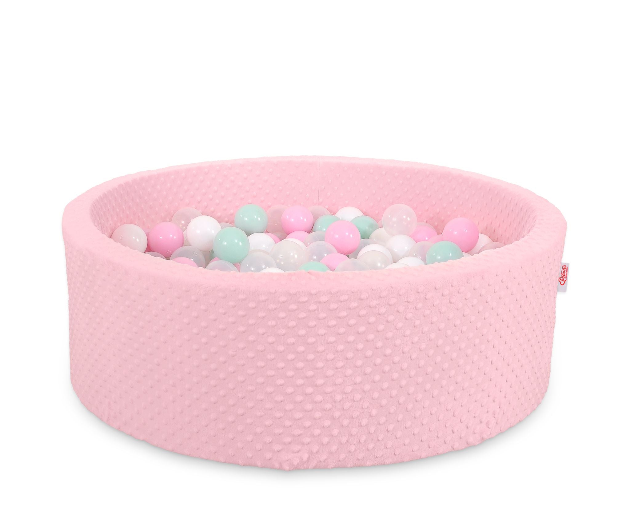 Ball-pit minky H-30 cm with balls 200pcs- pink