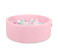 Ball-pit minky H-30 cm with balls 300pcs - pink
