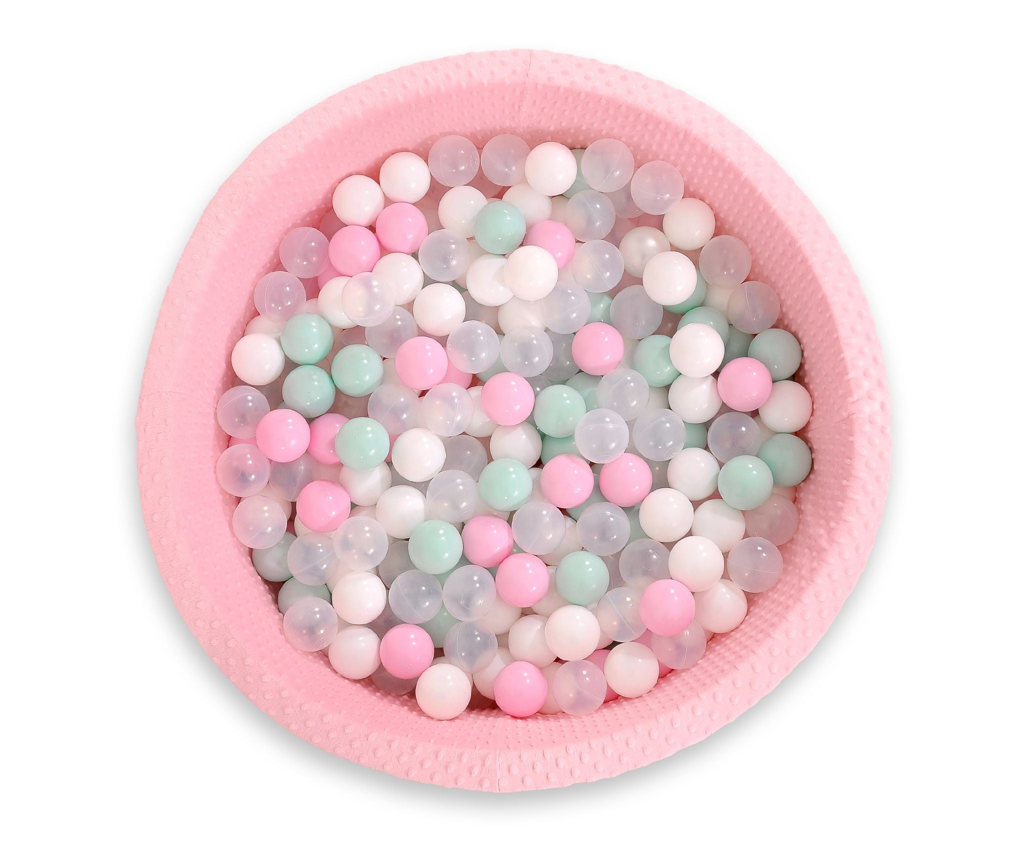 Ball-pit minky H-30 cm with balls 300pcs - pink