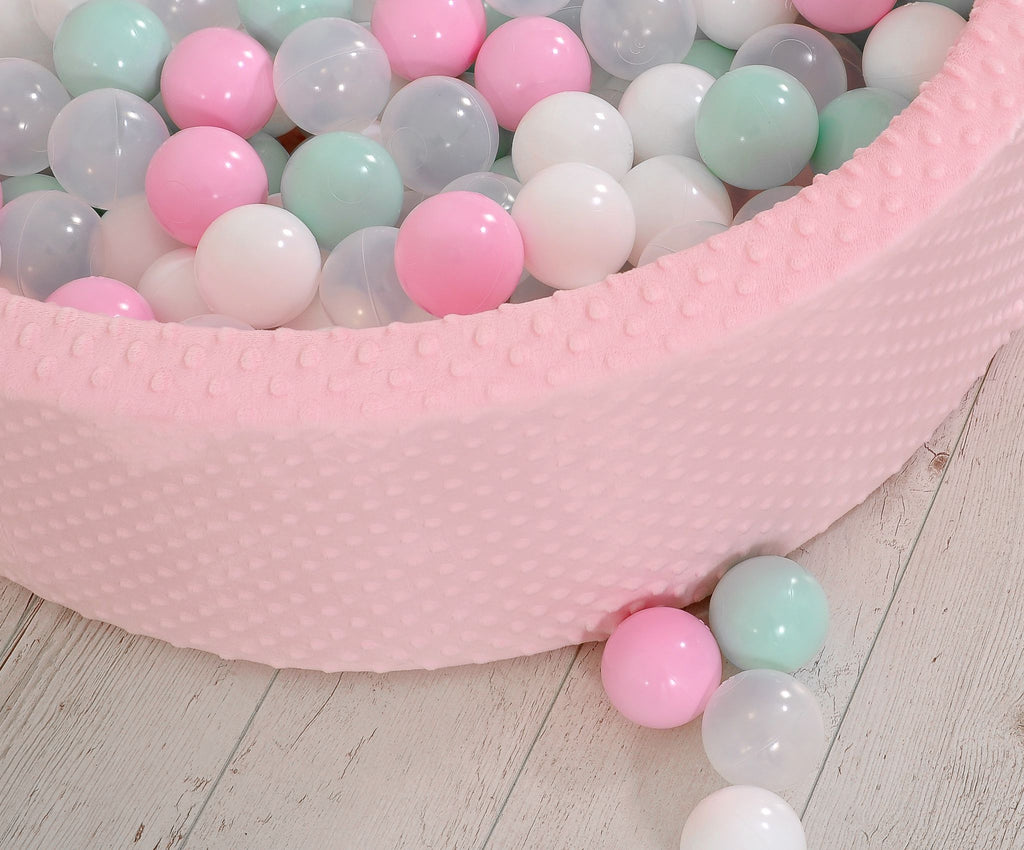Ball-pit minky H-30 cm with balls 200pcs- pink