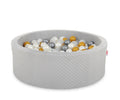 Ball-pit minky H-30 cm with balls 200pcs- gray