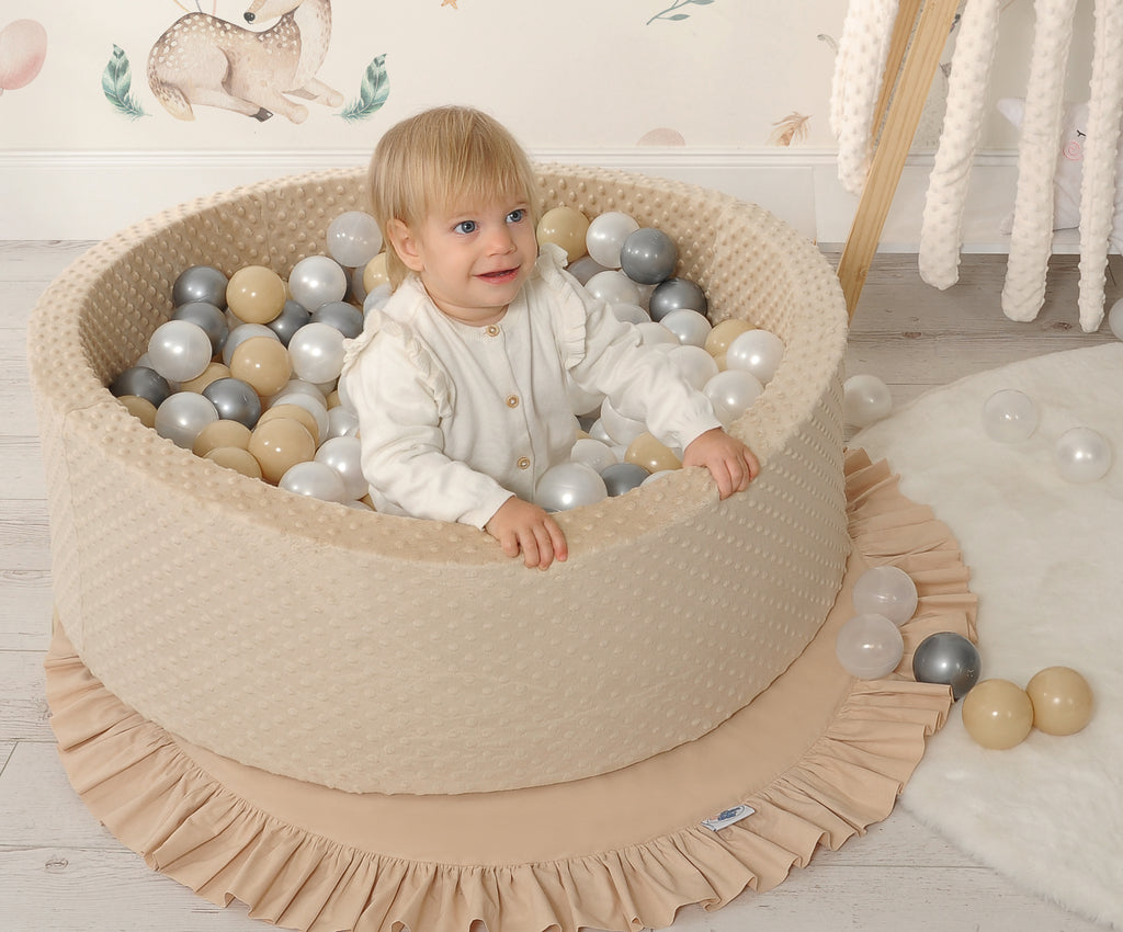 Ball-pit minky H-30 cm with balls 200pcs- mint