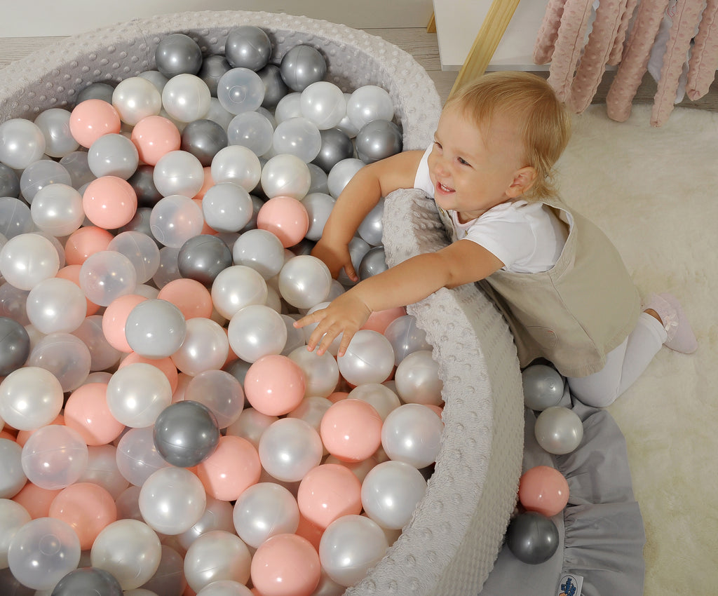 Ball-pit minky H-40 cm with balls 200pcs- bottle green