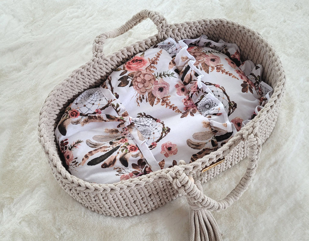 Baby doll swaddling blanket - flower dream catchers