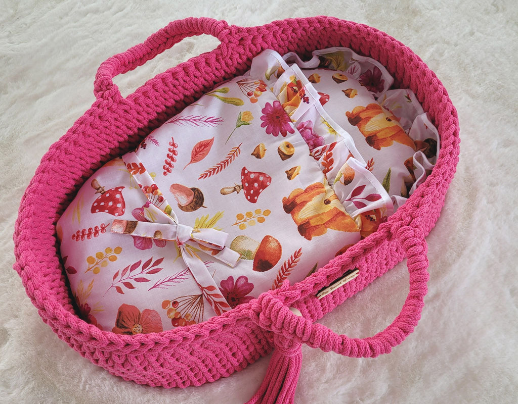 Baby doll swaddling blanket - fox in a wreath