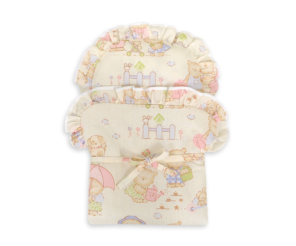 Baby doll swaddling blanket - teddy bear family