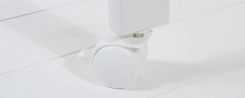 Baby cot castors - set white 4 pcs