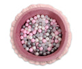 Ball-pit with frills with balls 200pcs - pastel pink