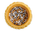 Ball-pit with frills with balls 200pcs - honey yellow