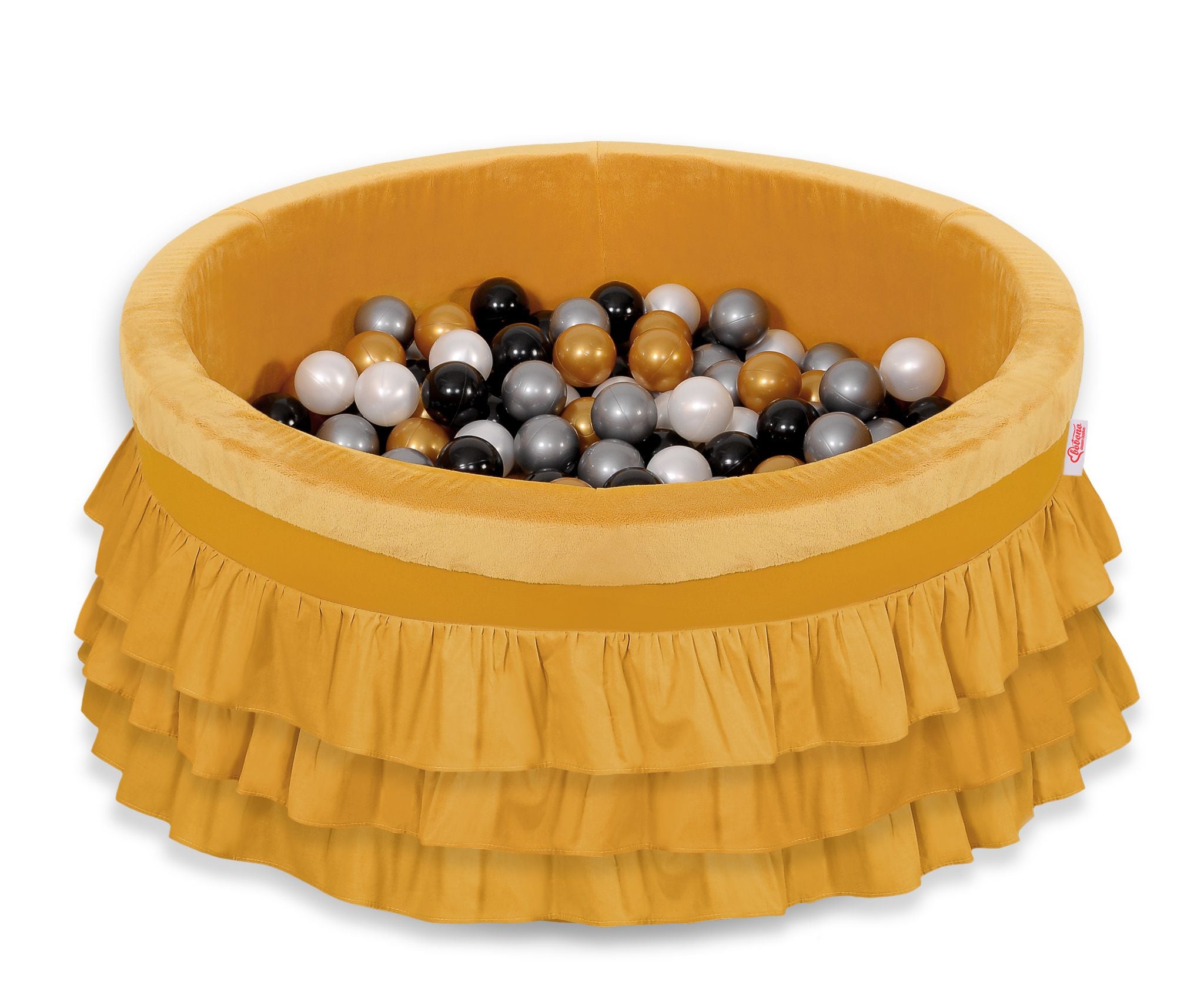 Ball-pit with frills with balls 200pcs - honey yellow