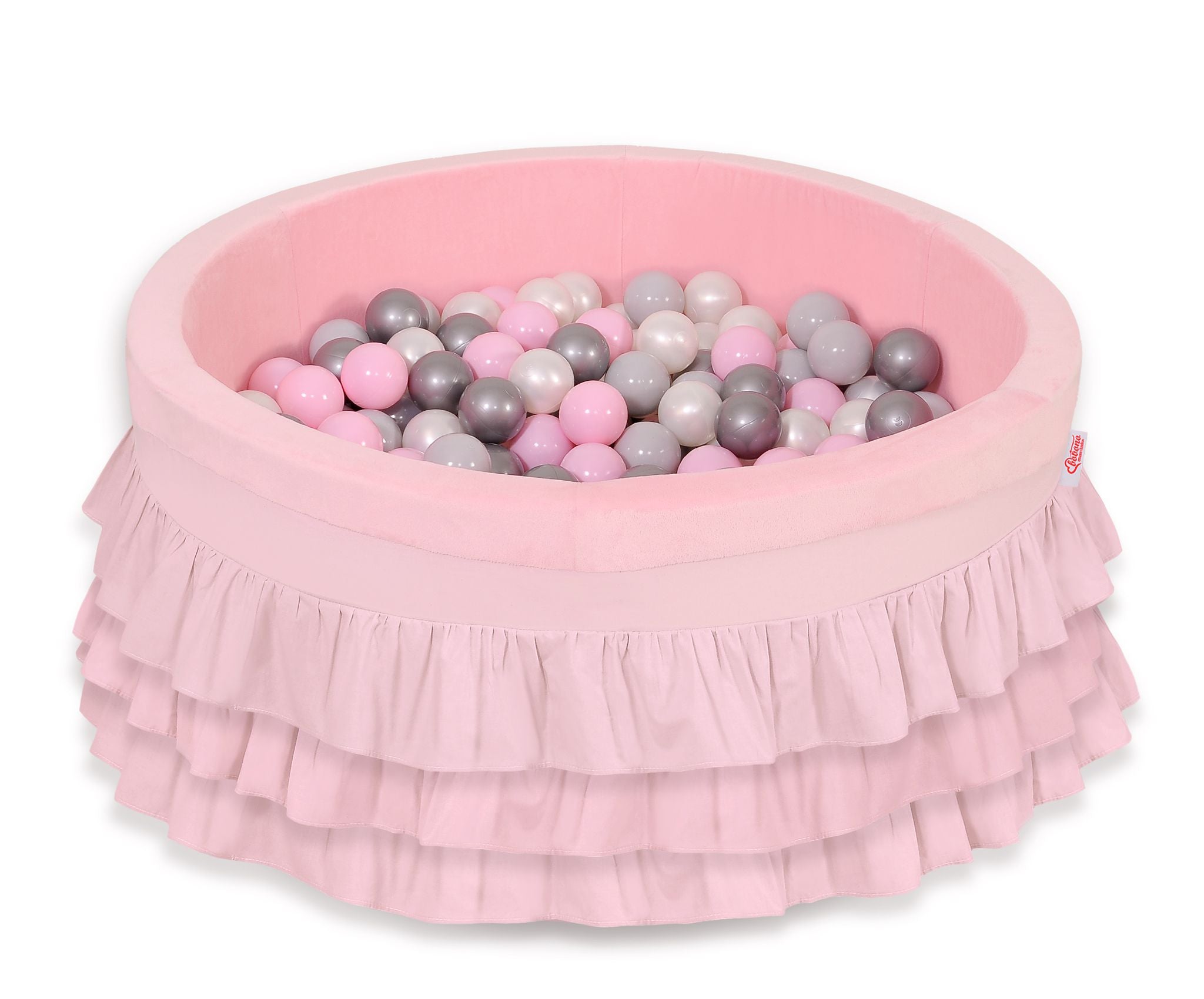 Ball-pit with frills with balls 200pcs - pink