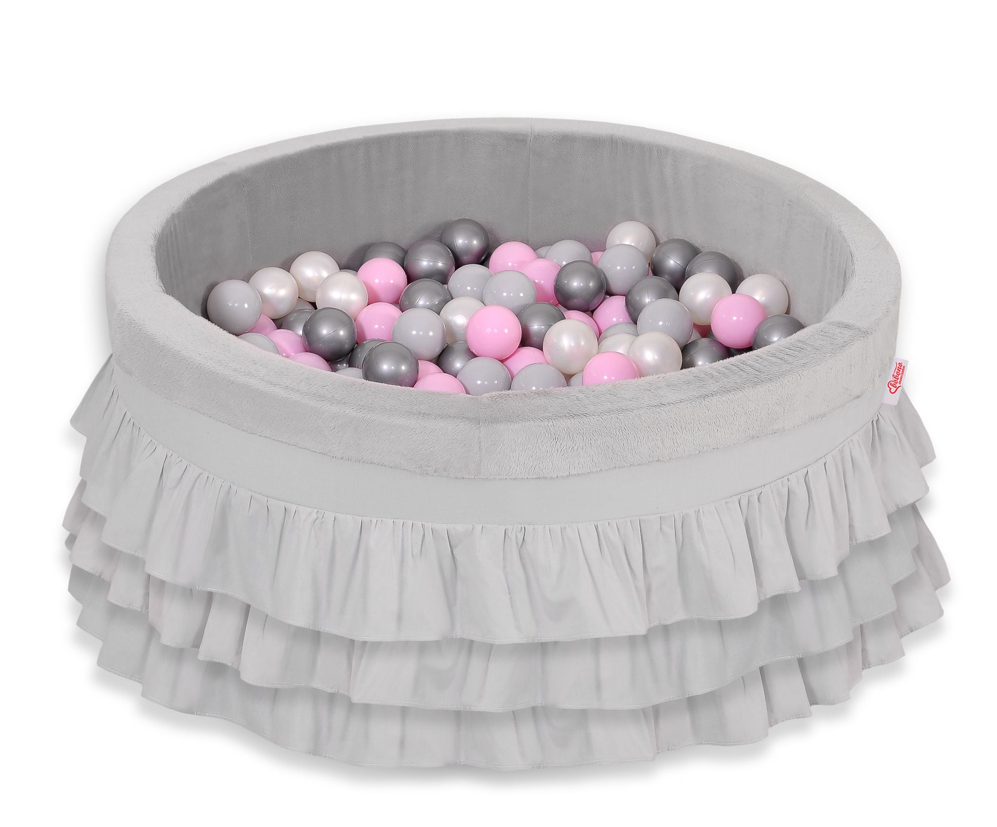 Ball-pit with frills with balls 200pcs - gray