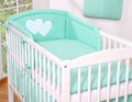 Bedding set 2-pcs- Hanging Hearts mint