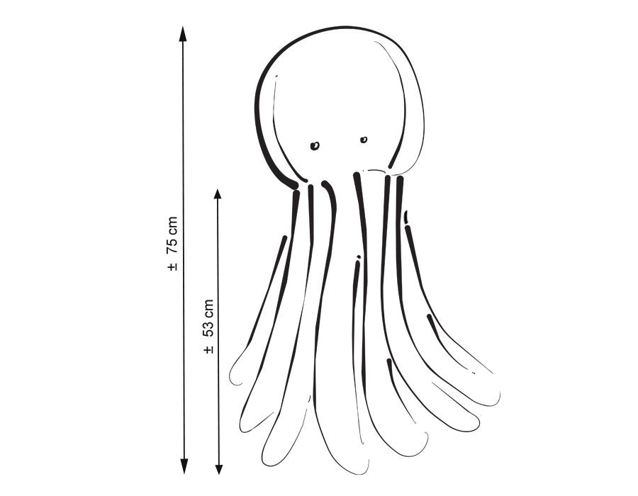 Cuddly octopus big - turquoise - polka dot minky