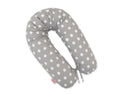 Cotton  pillowcase for pregnancy pillow Longer - gray with white dots