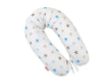 Cotton  pillowcase for pregnancy pillow Longer - grey-blue stars