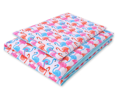 Baby cotton bedding set 2-pcs 135x100 - flamingos