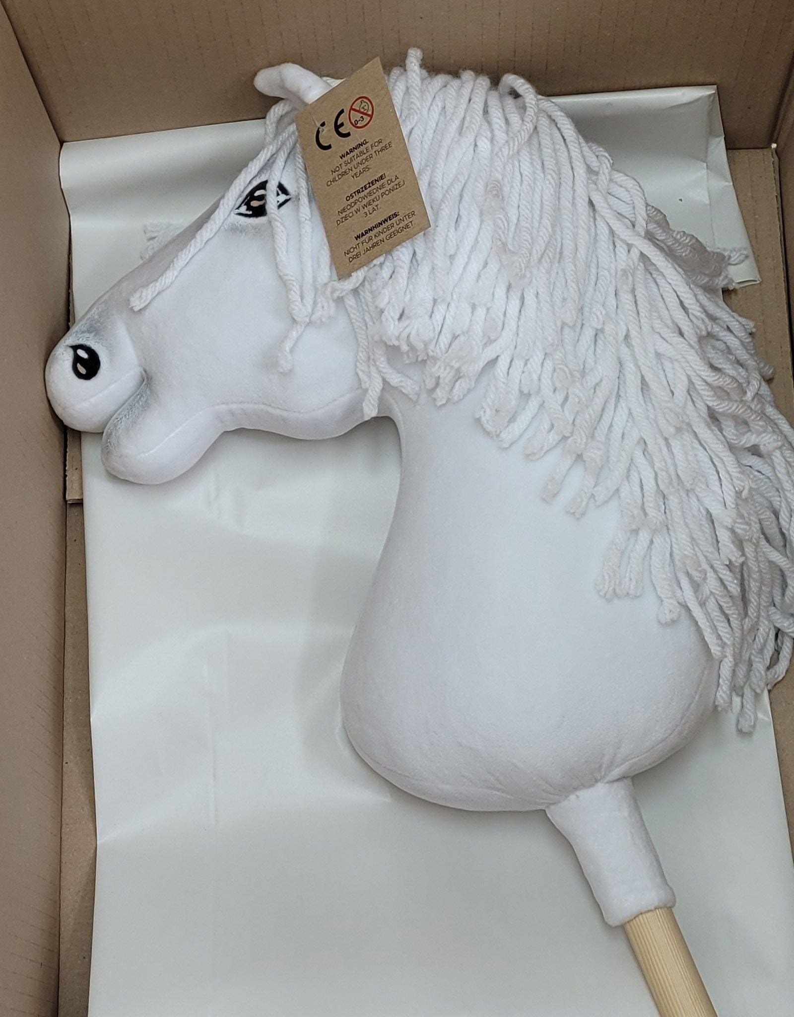 Horse on a stick Super Hobby Horse Premium - white A3