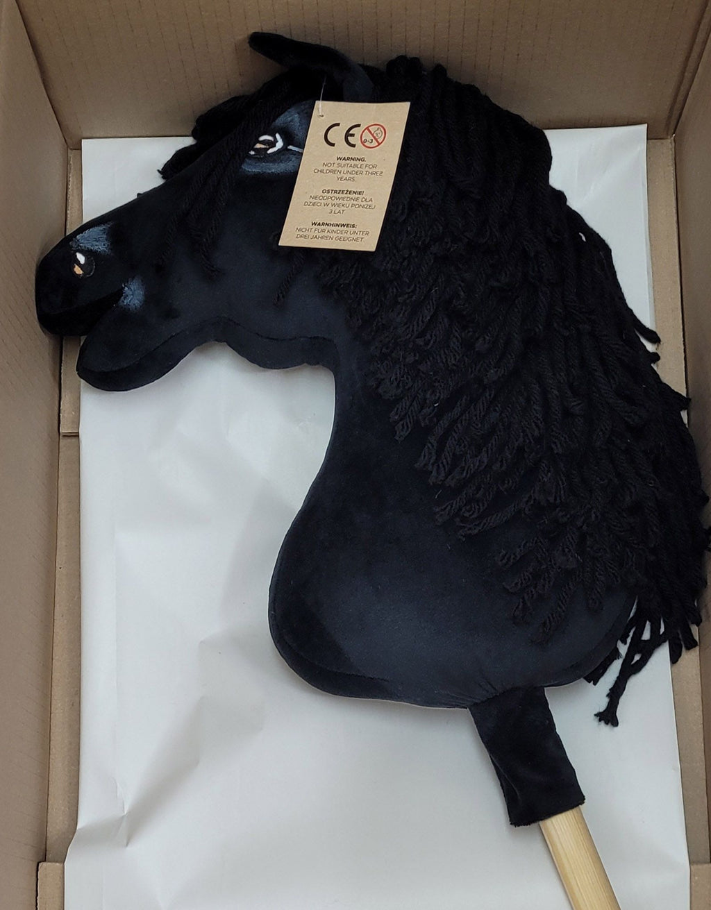 Horse on a stick Super Hobby Horse Premium - black horse A3