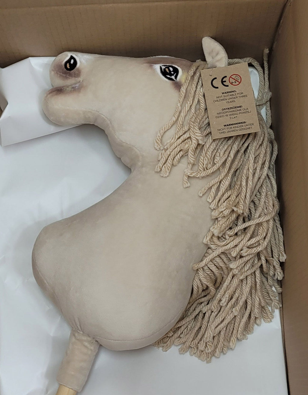 Horse on a stick Super Hobby Horse Premium - cremello horse A3