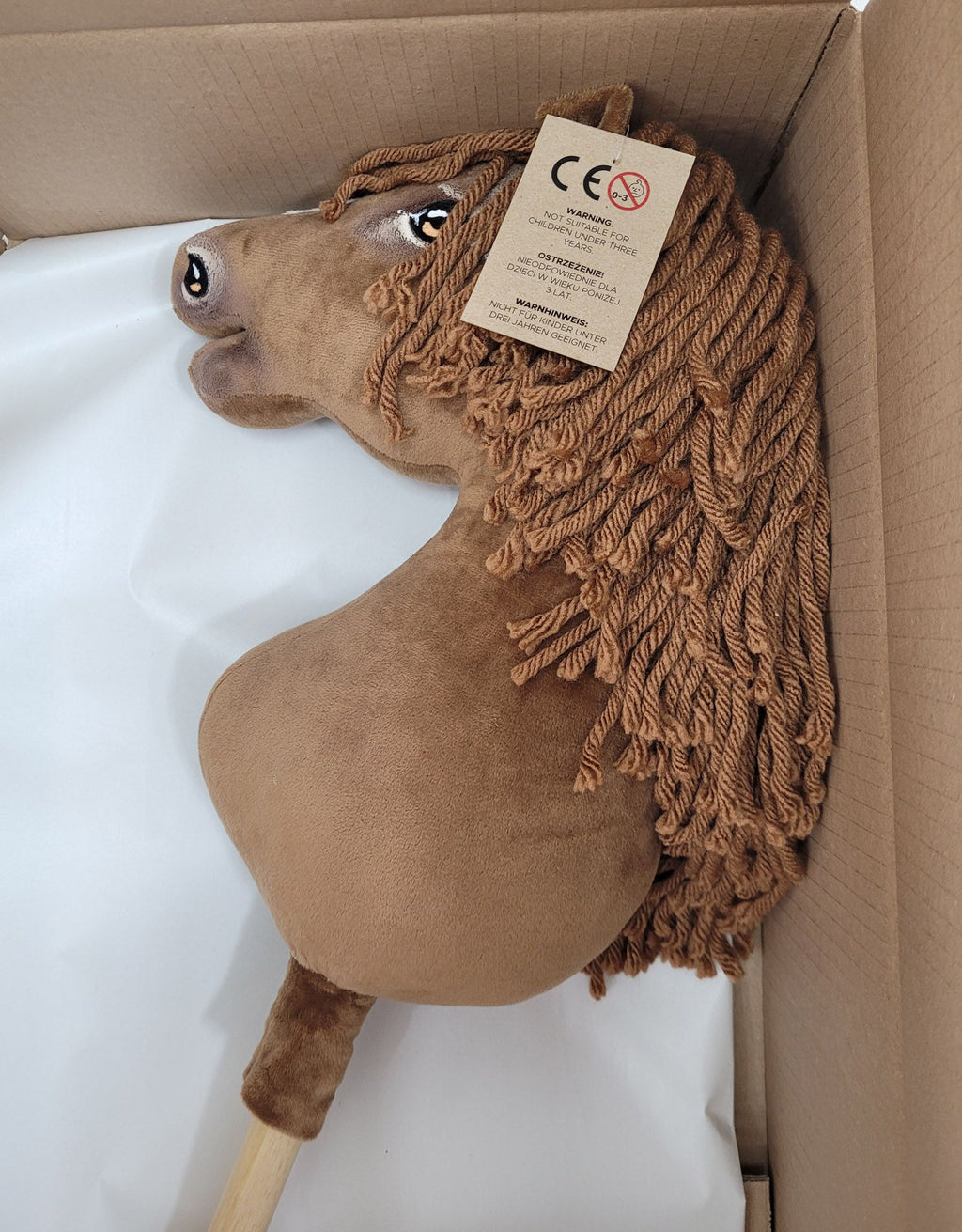 Horse on a stick Super Hobby Horse Premium - light chestnut horse A3