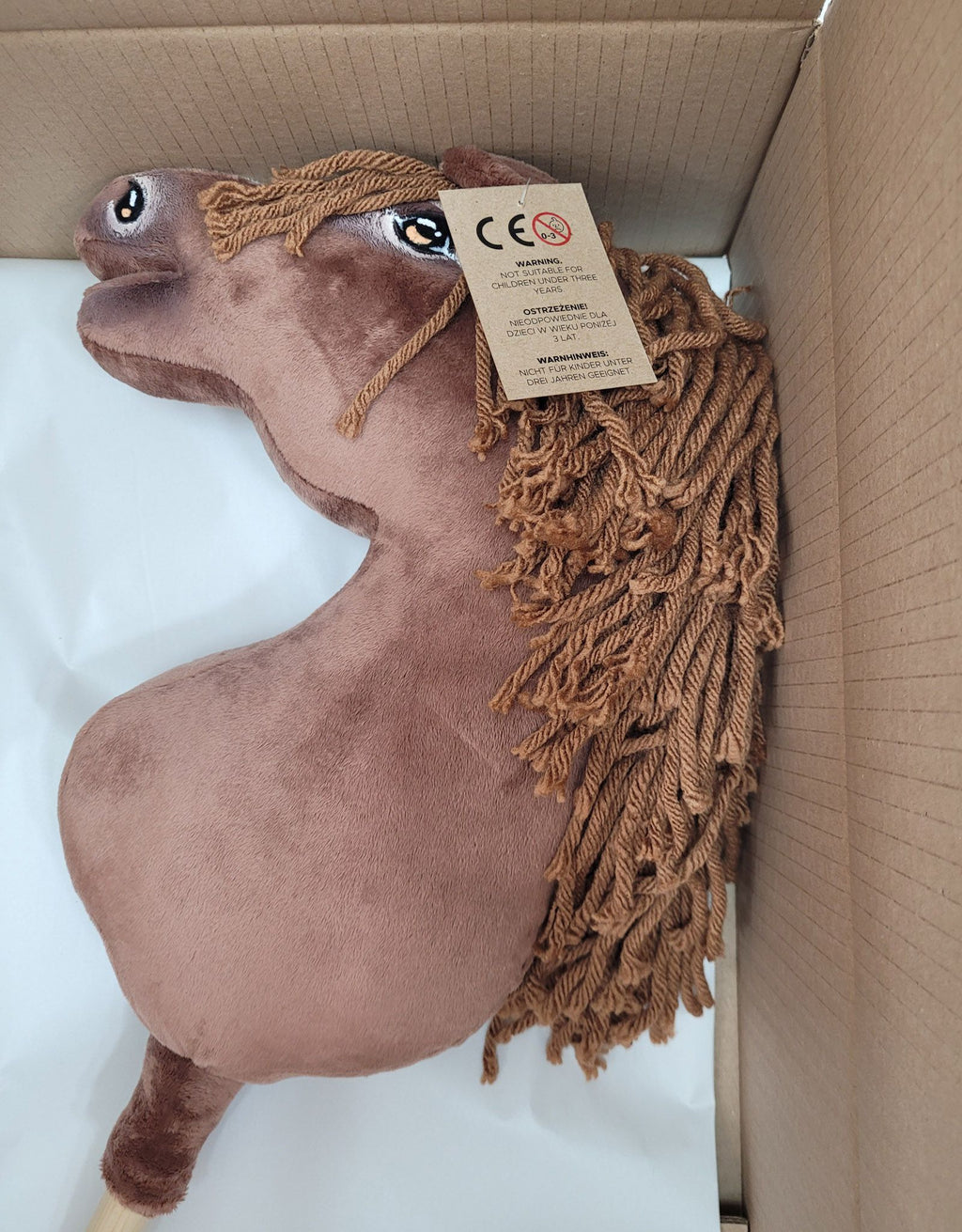 Horse on a stick Super Hobby Horse Premium - dark chestnut horse A3