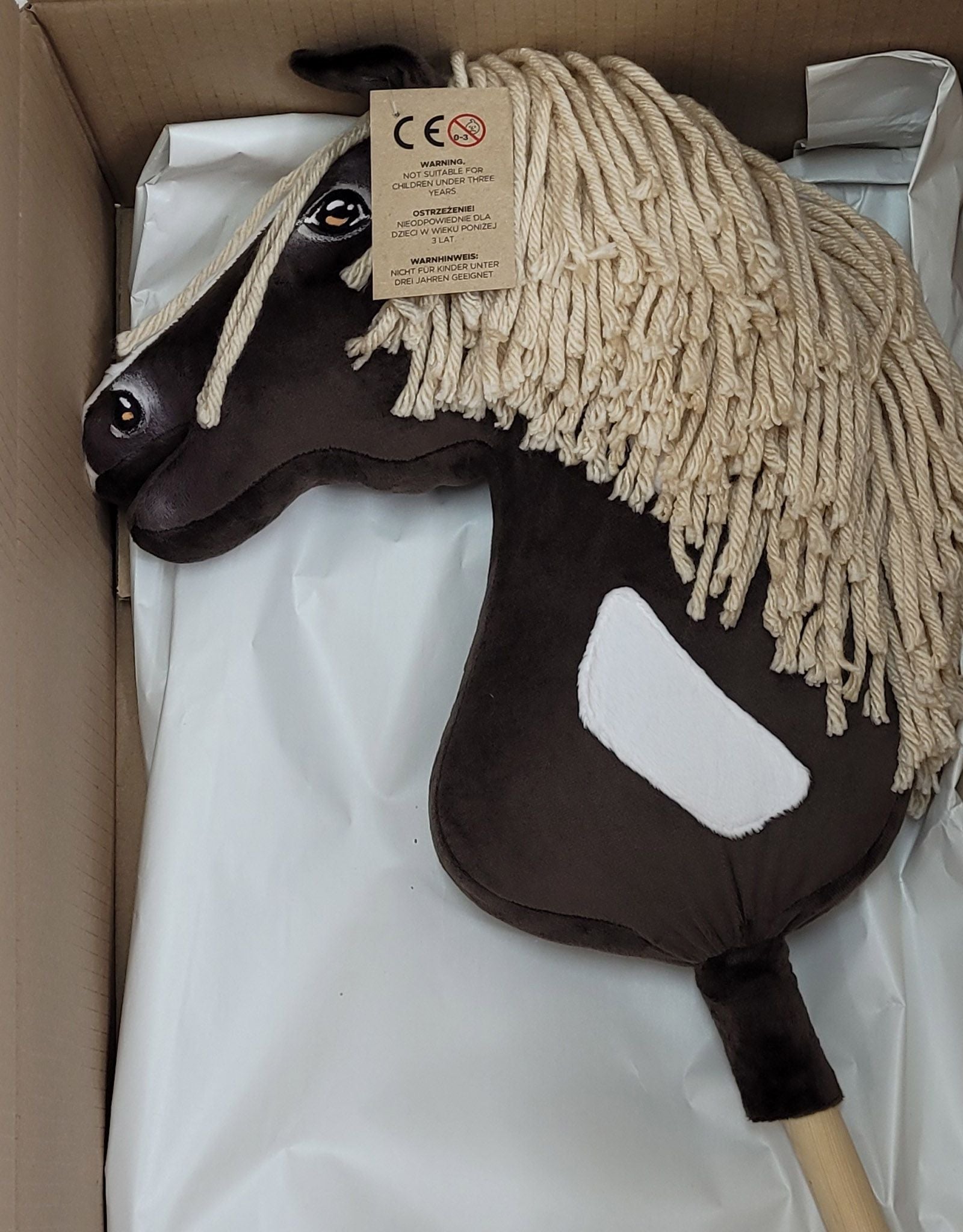 Horse on a stick Super Hobby Horse Premium - western IV dark bay horse A3