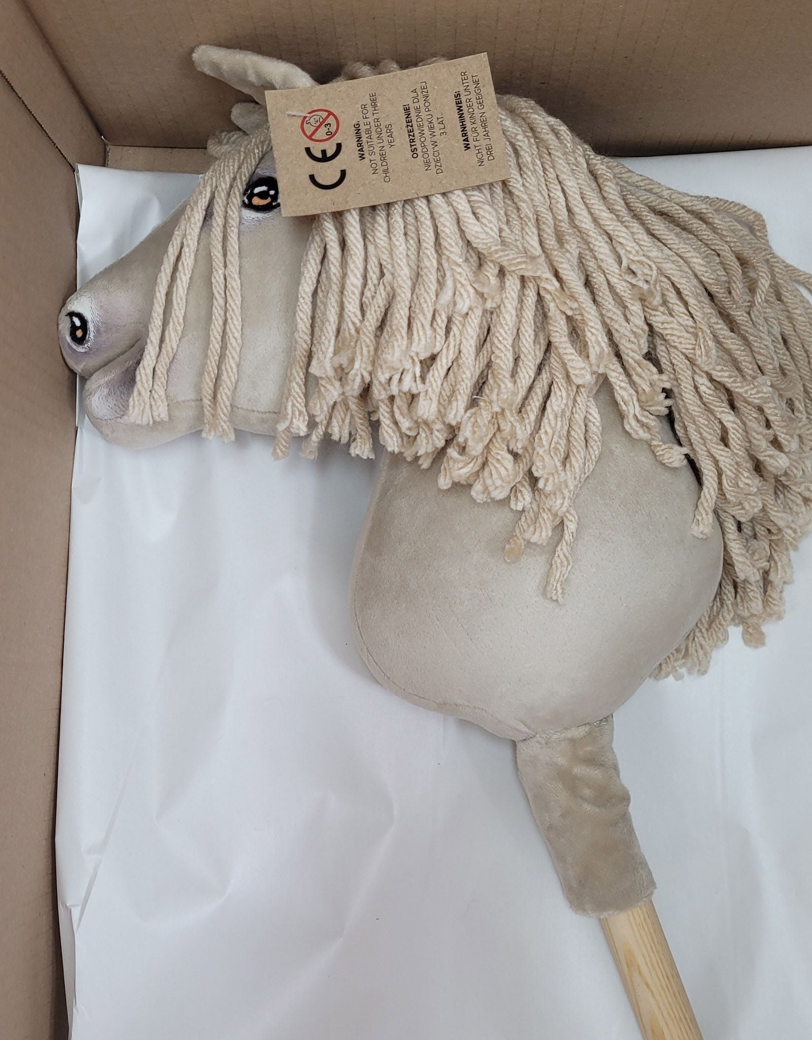Horse on a stick Super Hobby Horse Premium - cremello horse A4