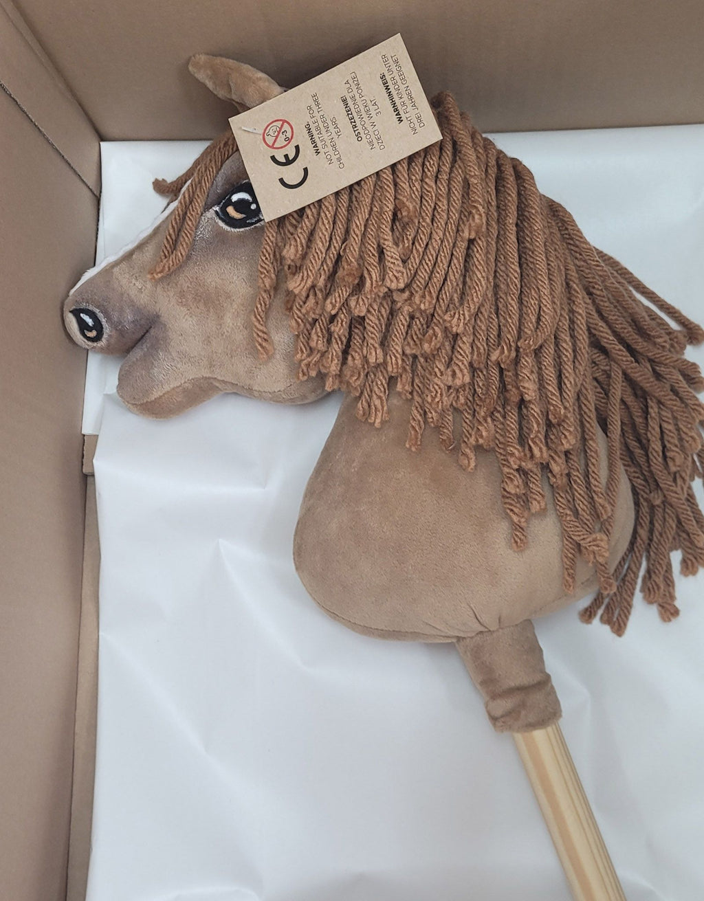 Horse on a stick Super Hobby Horse Premium - light chestnut horse A4