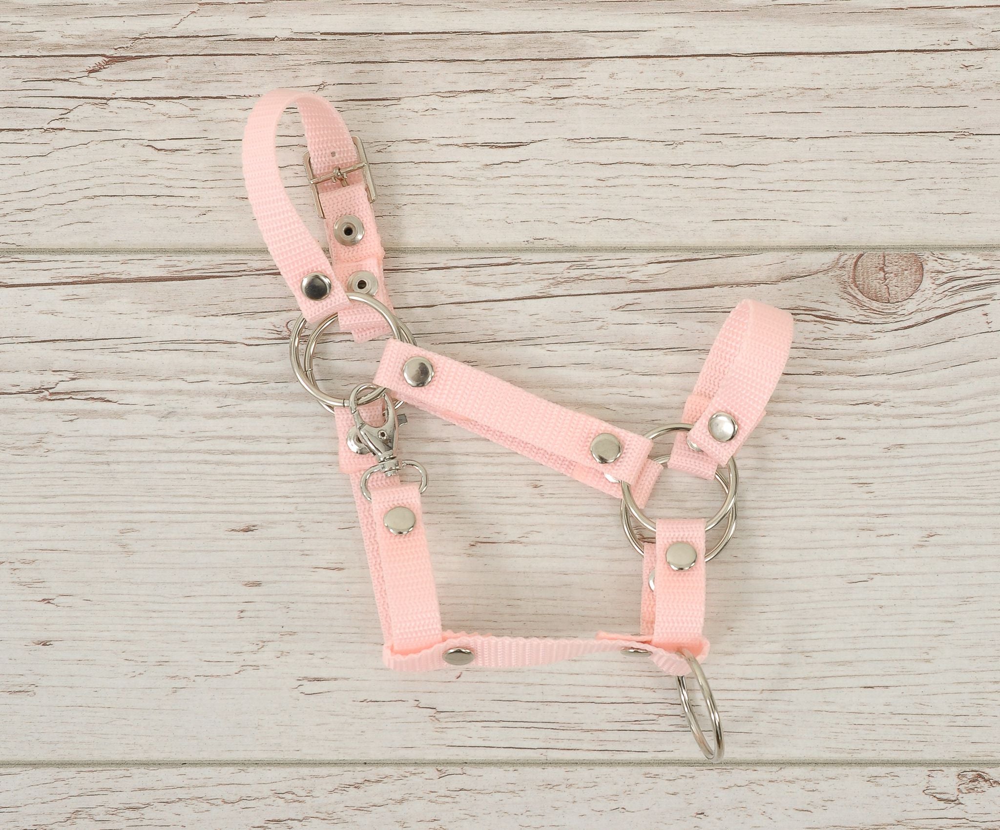 The adjustable halter for Hobby Horse A3 - powder pink