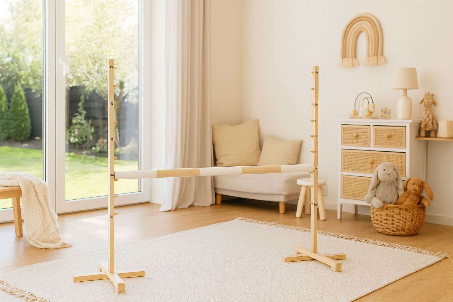Jumping obstacle for Hobby Horse 120cm, beam beige