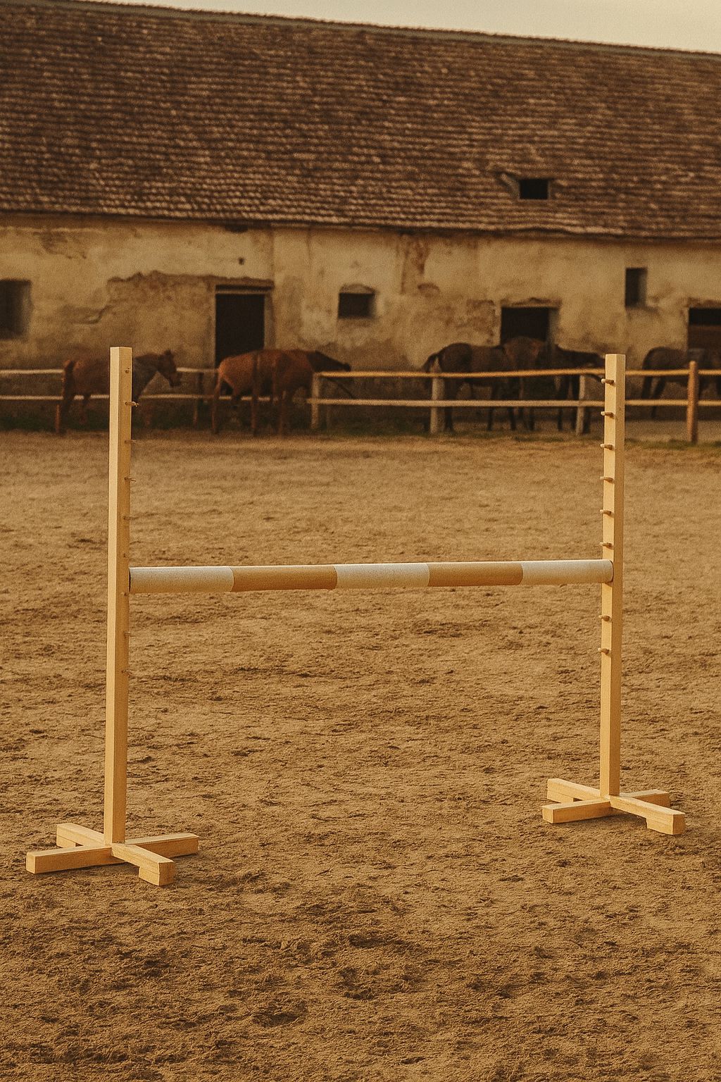 Jumping obstacle for Hobby Horse 120cm, beam beige