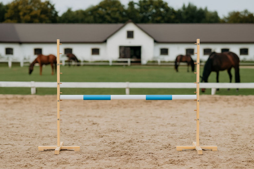 Jumping obstacle for Hobby Horse 120cm, beam light blue
