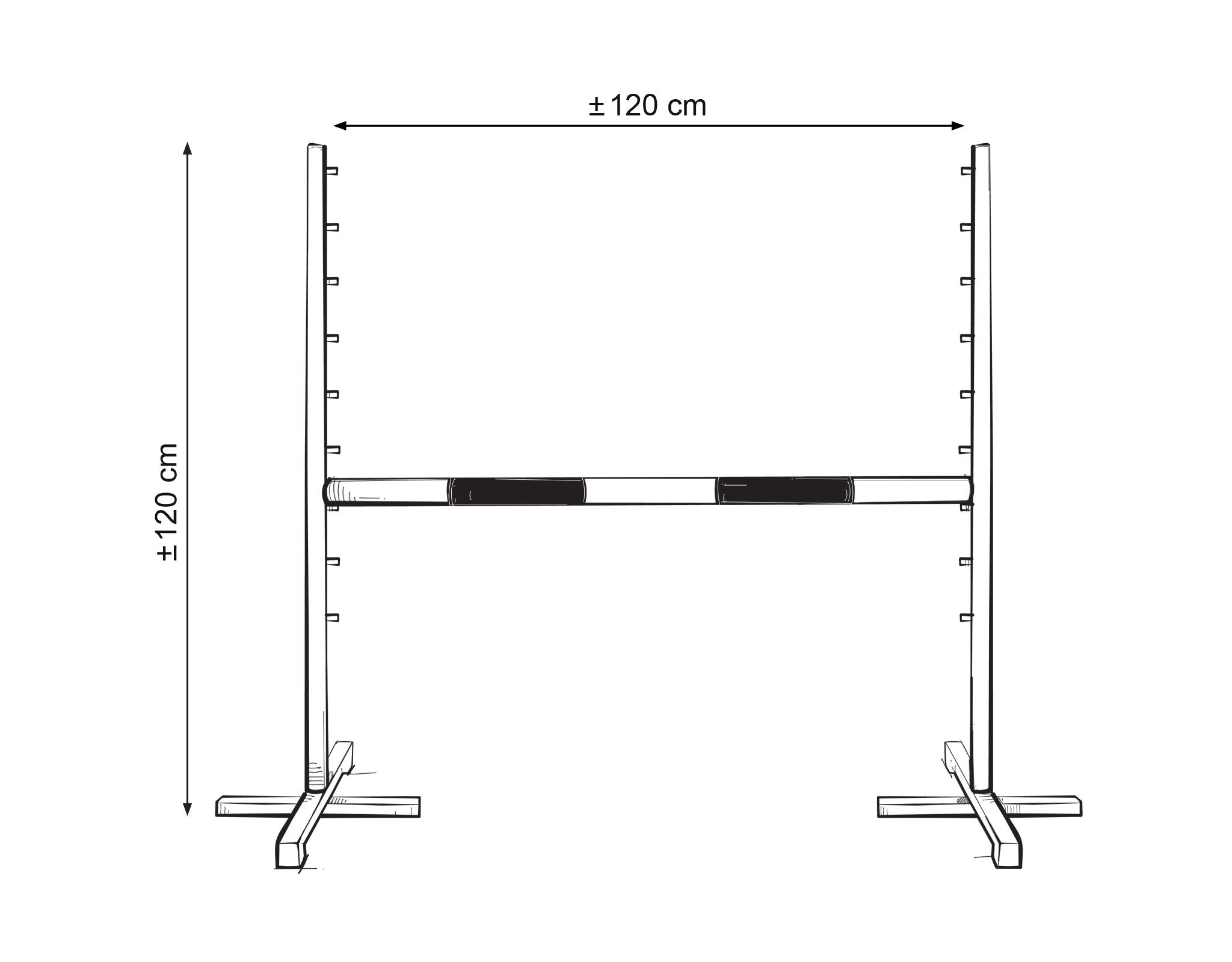 Jumping obstacle for Hobby Horse 120cm beam black