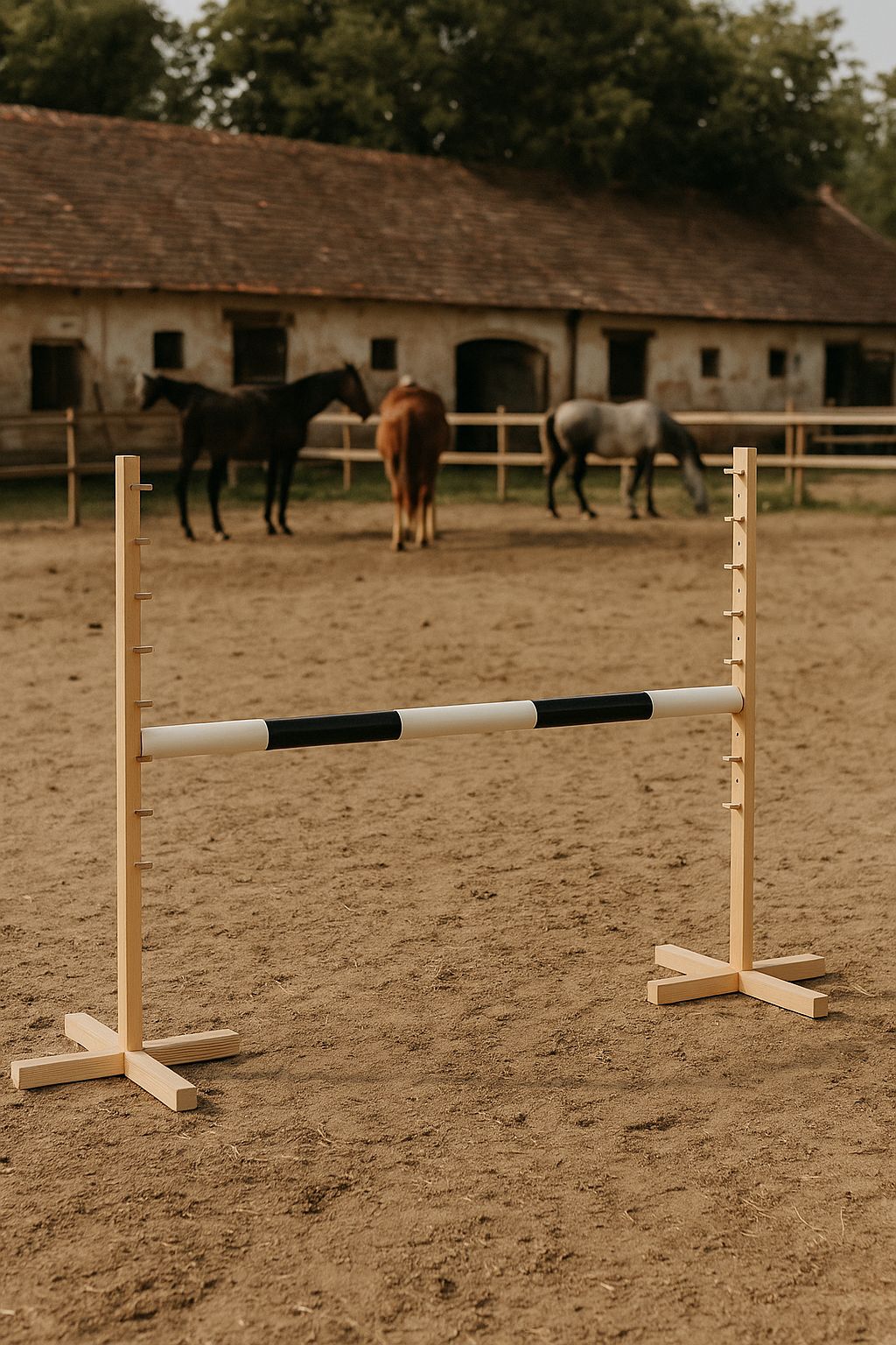 Jumping obstacle for Hobby Horse 120cm beam black